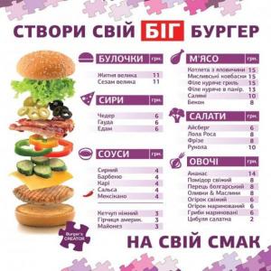 зображення McFoxy: БІГ бургер можливо скласти на свій смак!