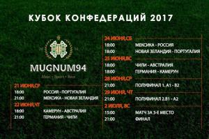 изображение Расписание матчей кубка Конфедераций на экранах Mugnum94 (21.06 - 02.07)