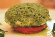 изображение Моццарелла в соусе песто из петрушки и семечек подсолнуха --- 67 грн.