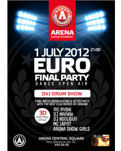 зображення ARENA ENTERTAINMENT: Грандіозне завершення Чемпіонату Європи з футболу 2012! Euro Final Party (01.07)