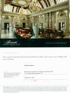 зображення <b>Новий конкурс: виграй сертифікат на безкоштовний бранч в готелі Fairmont Grand Hotel Kyiv! (22.06 - 06.07)</b>